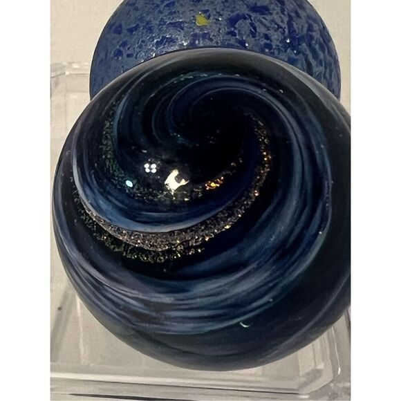 Lot of Three David Salazar marbles blue tones - Picture 8 of 10